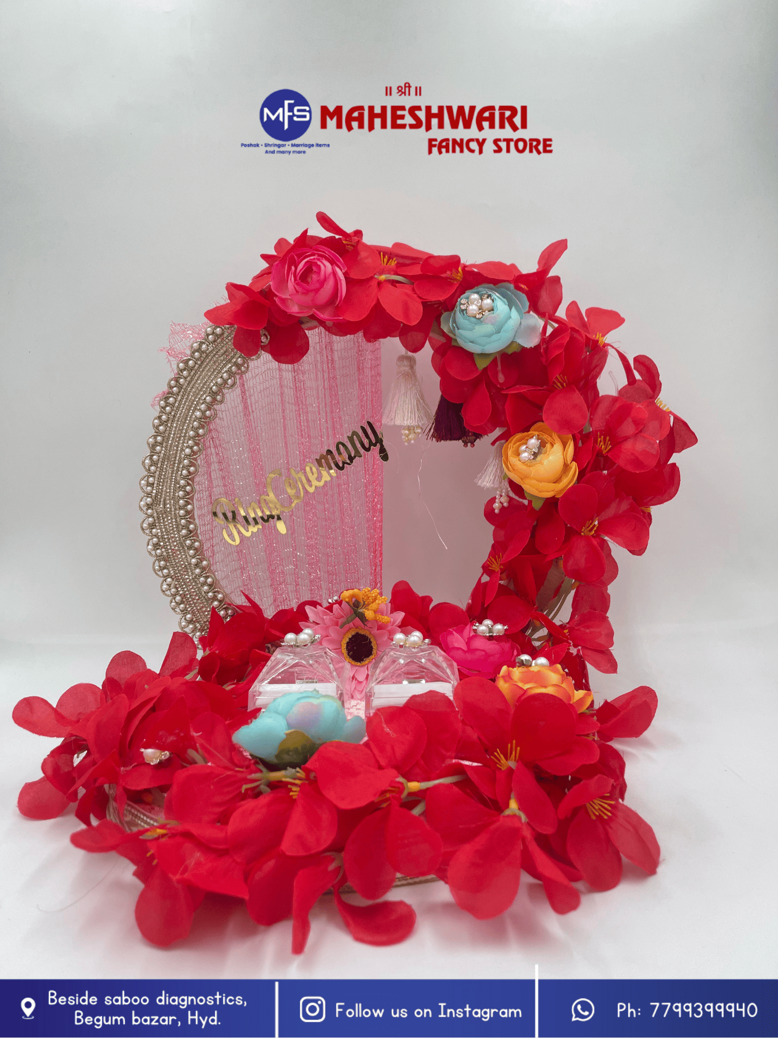 Floral Decorative Ring Tray